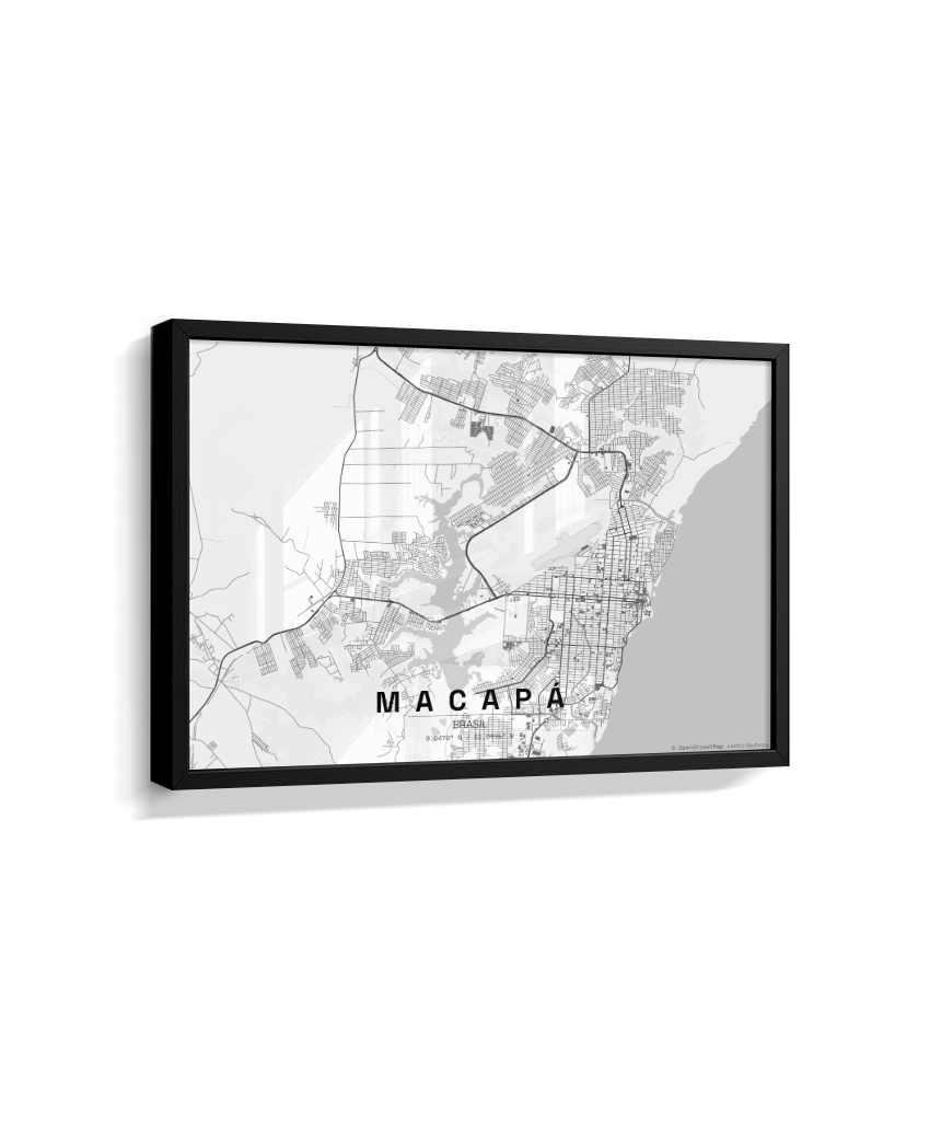 Quadro Mapa de Macapá - Horizontal