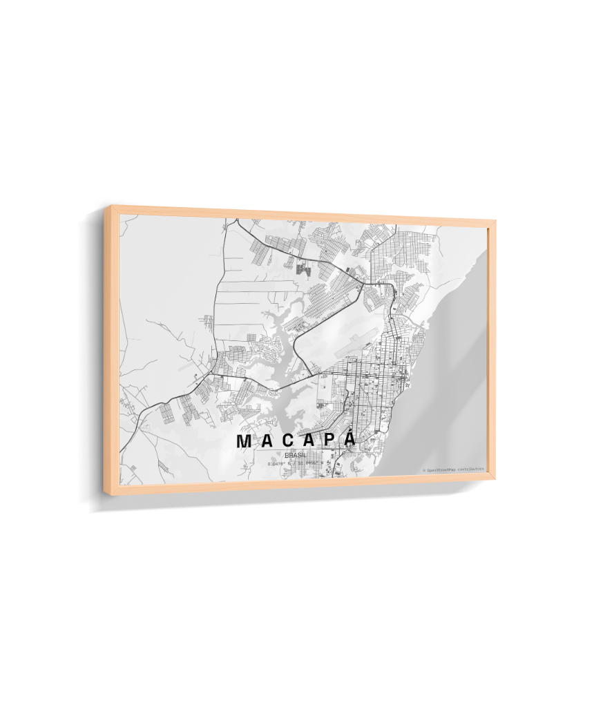 Quadro Mapa de Macapá - Horizontal