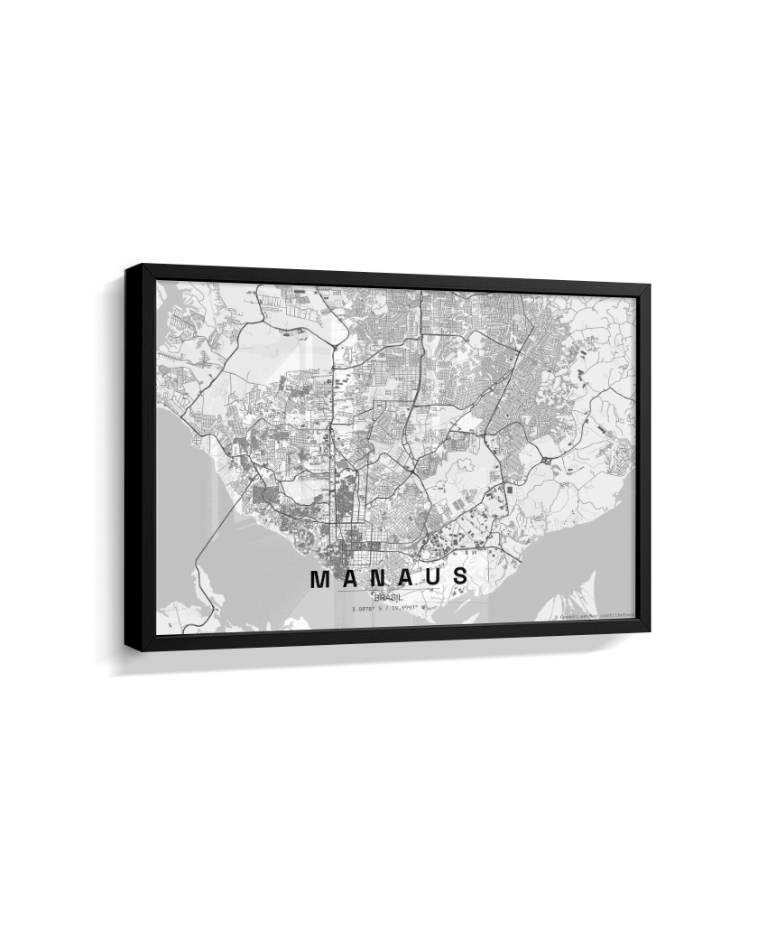 Quadro Mapa de Manaus - Horizontal