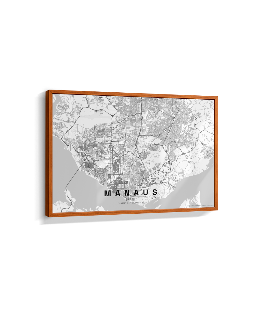 Quadro Mapa de Manaus - Horizontal