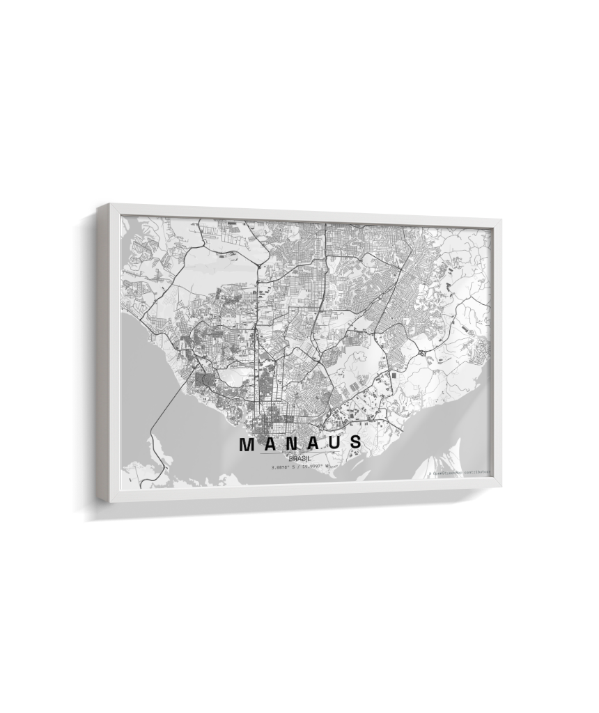 Quadro Mapa de Manaus - Horizontal