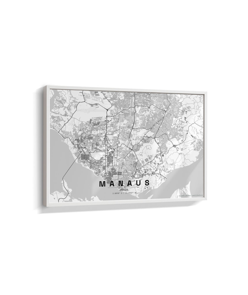 Quadro Mapa de Manaus - Horizontal
