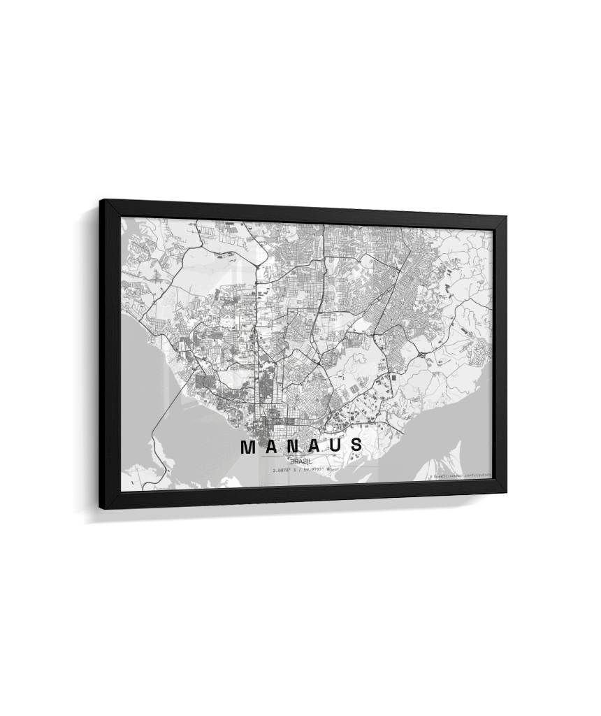 Quadro Mapa de Manaus - Horizontal