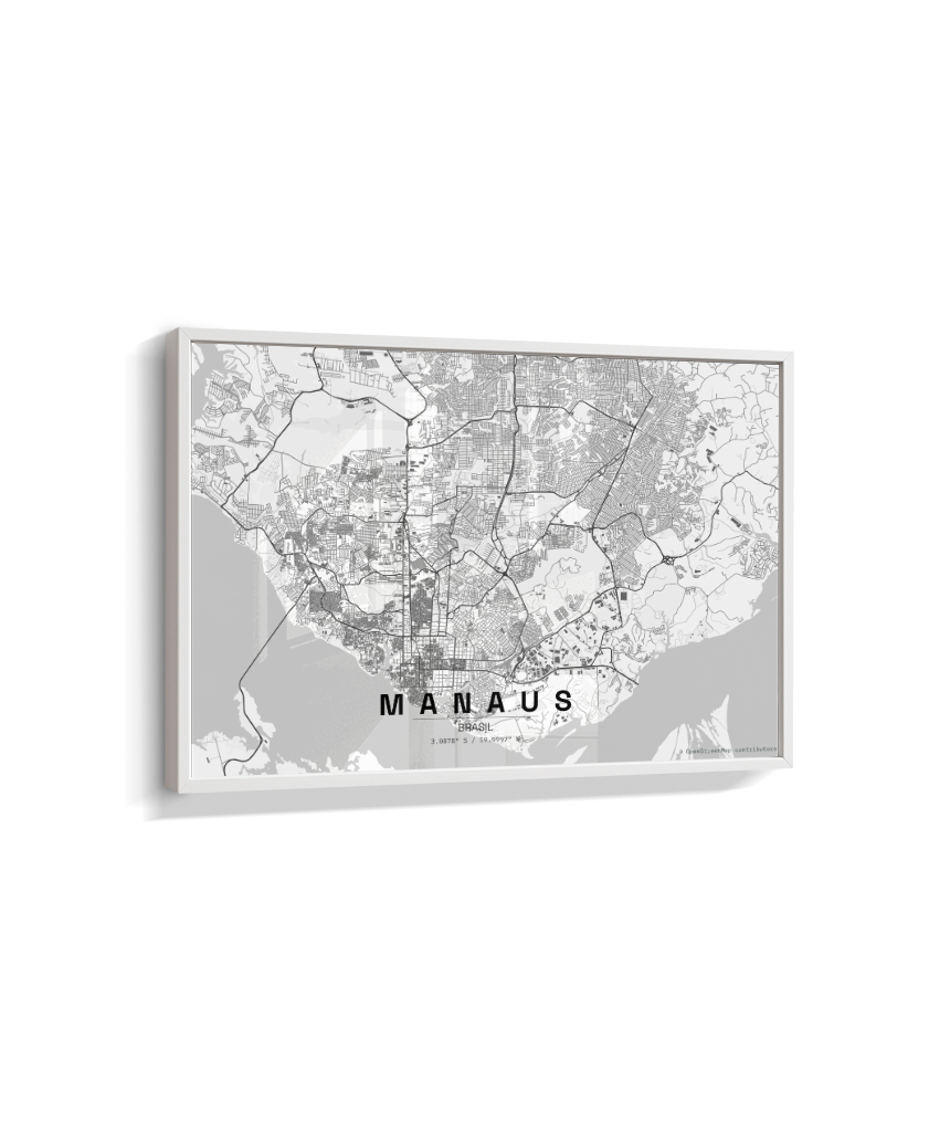 Quadro Mapa de Manaus - Horizontal