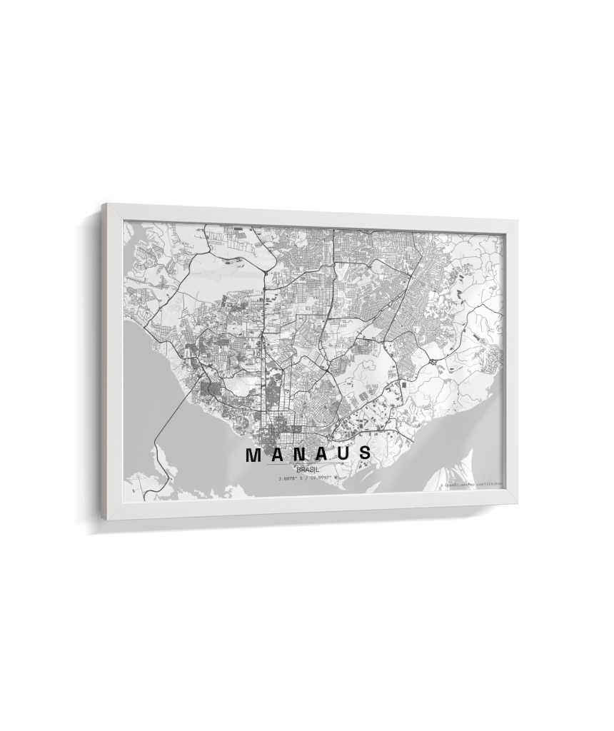 Quadro Mapa de Manaus - Horizontal