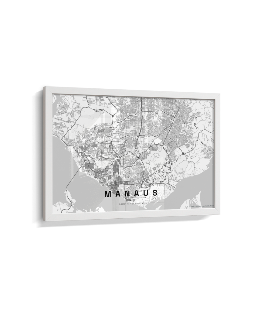 Quadro Mapa de Manaus - Horizontal