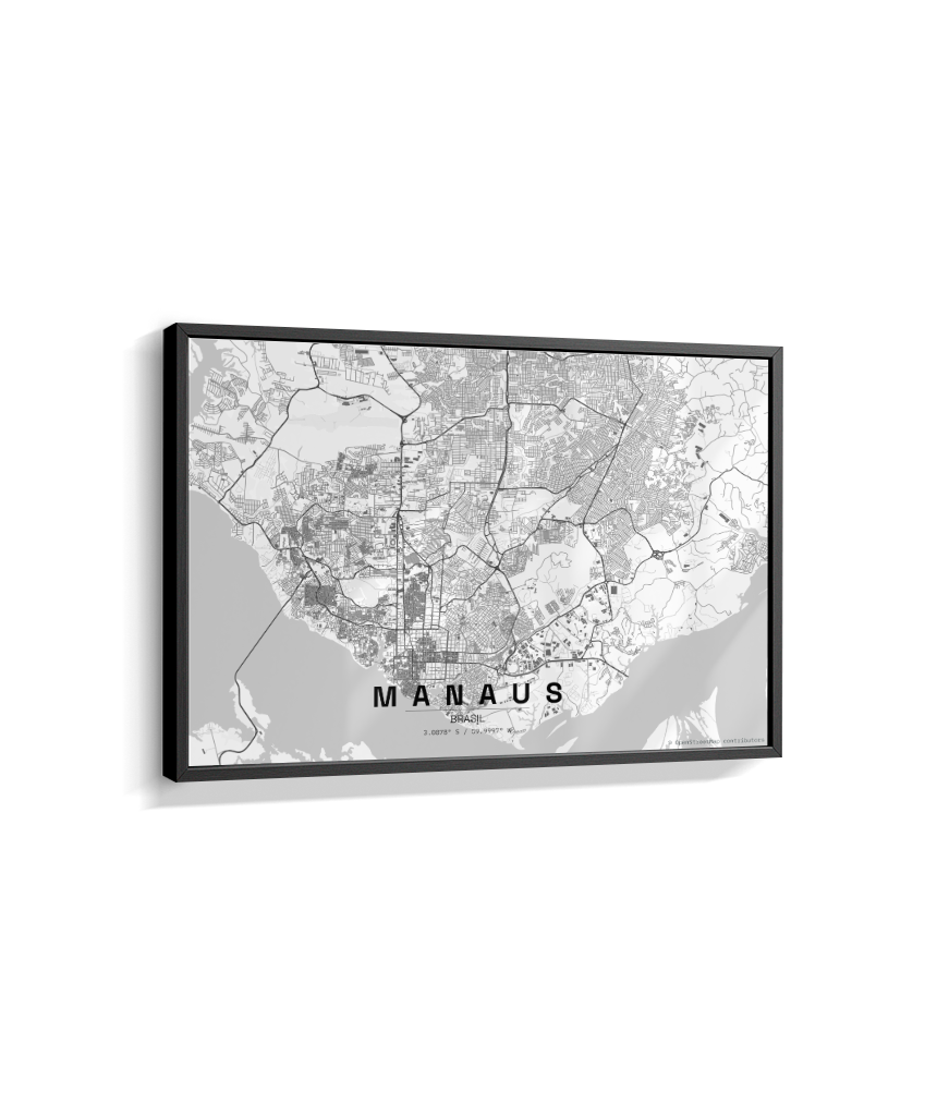 Quadro Mapa de Manaus - Horizontal