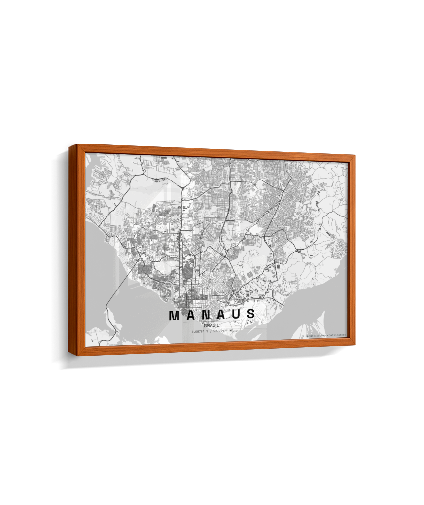 Quadro Mapa de Manaus - Horizontal