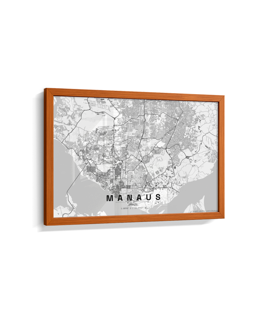 Quadro Mapa de Manaus - Horizontal