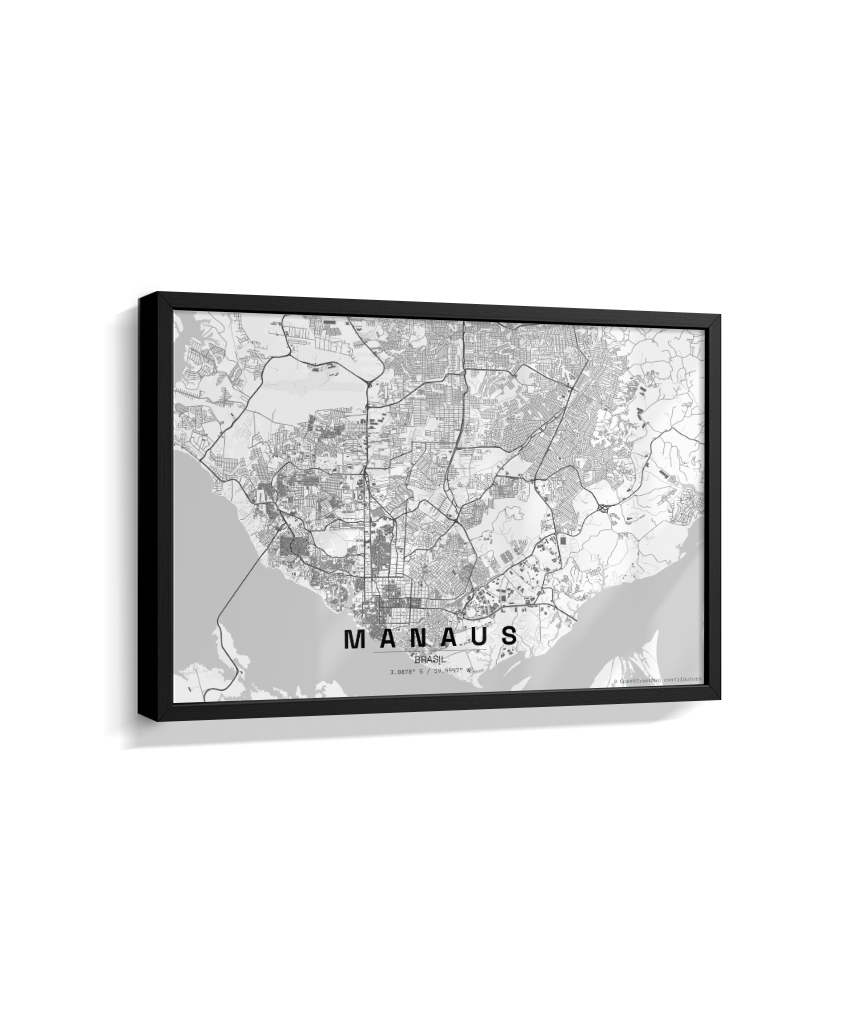 Quadro Mapa de Manaus - Horizontal