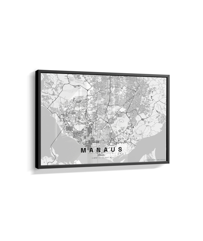 Quadro Mapa de Manaus - Horizontal