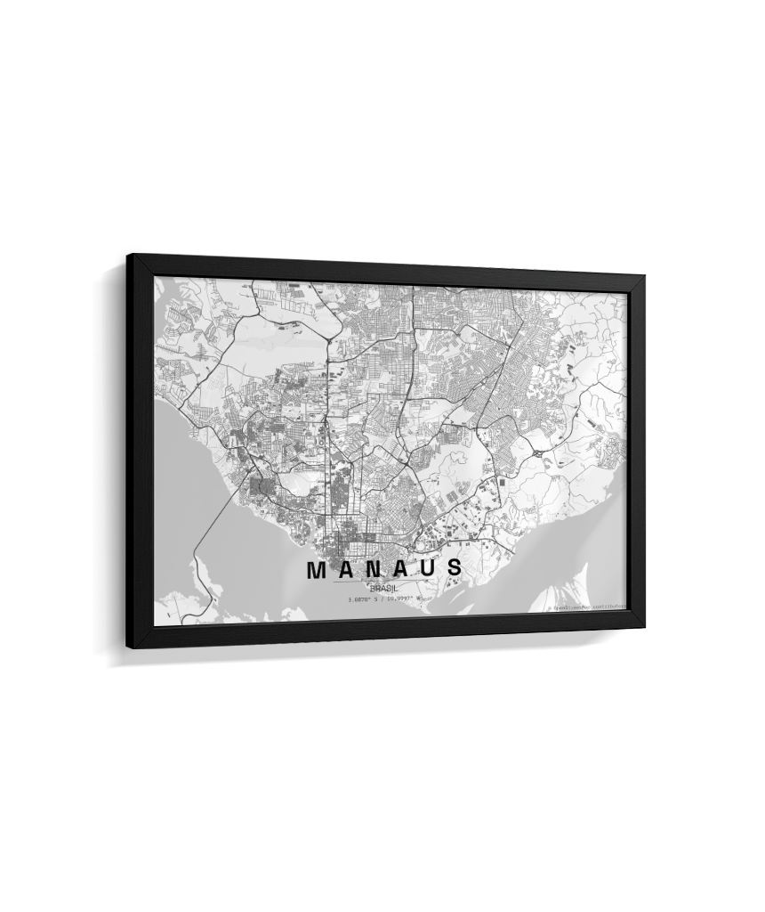 Quadro Mapa de Manaus - Horizontal