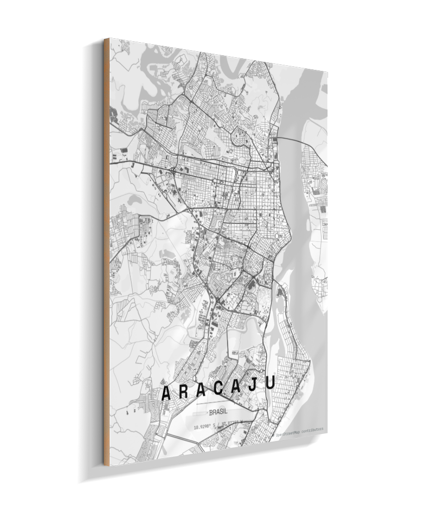 Quadro Mapa de Aracaju - Vertical