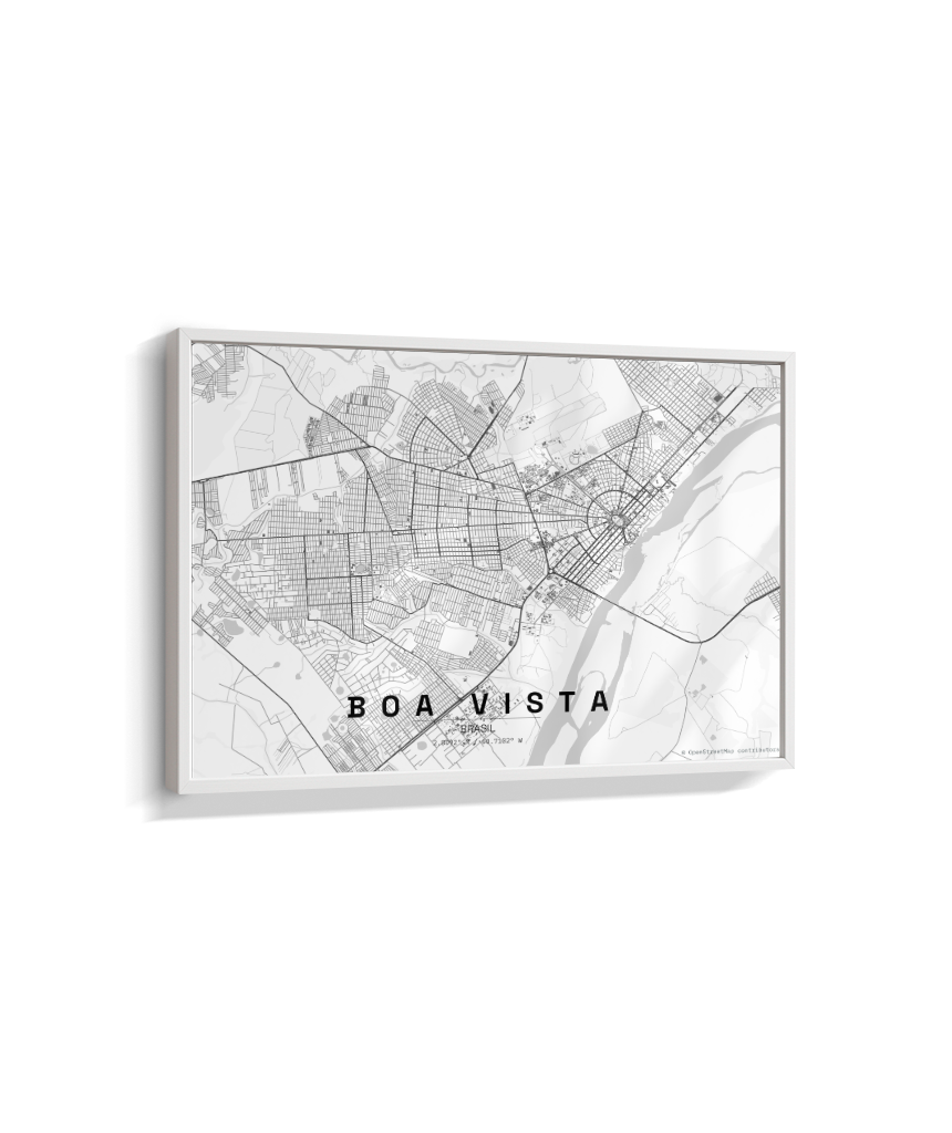 Quadro Mapa de Boa Vista - Horizontal
