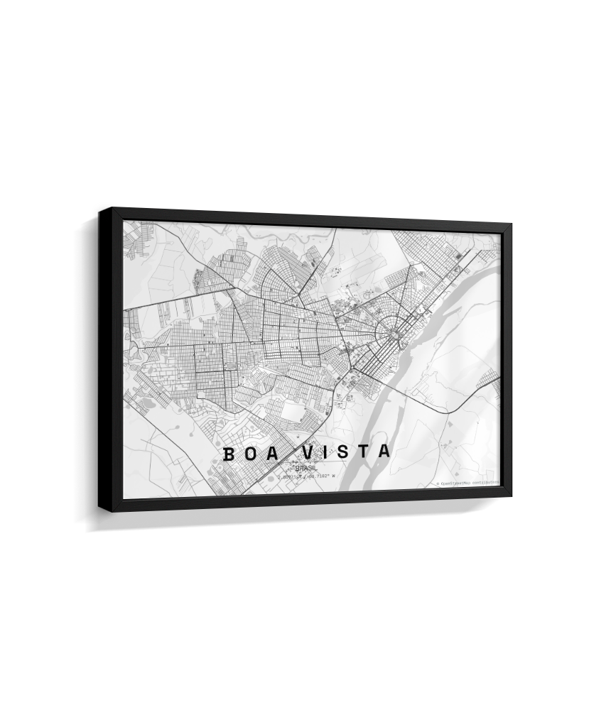 Quadro Mapa de Boa Vista - Horizontal