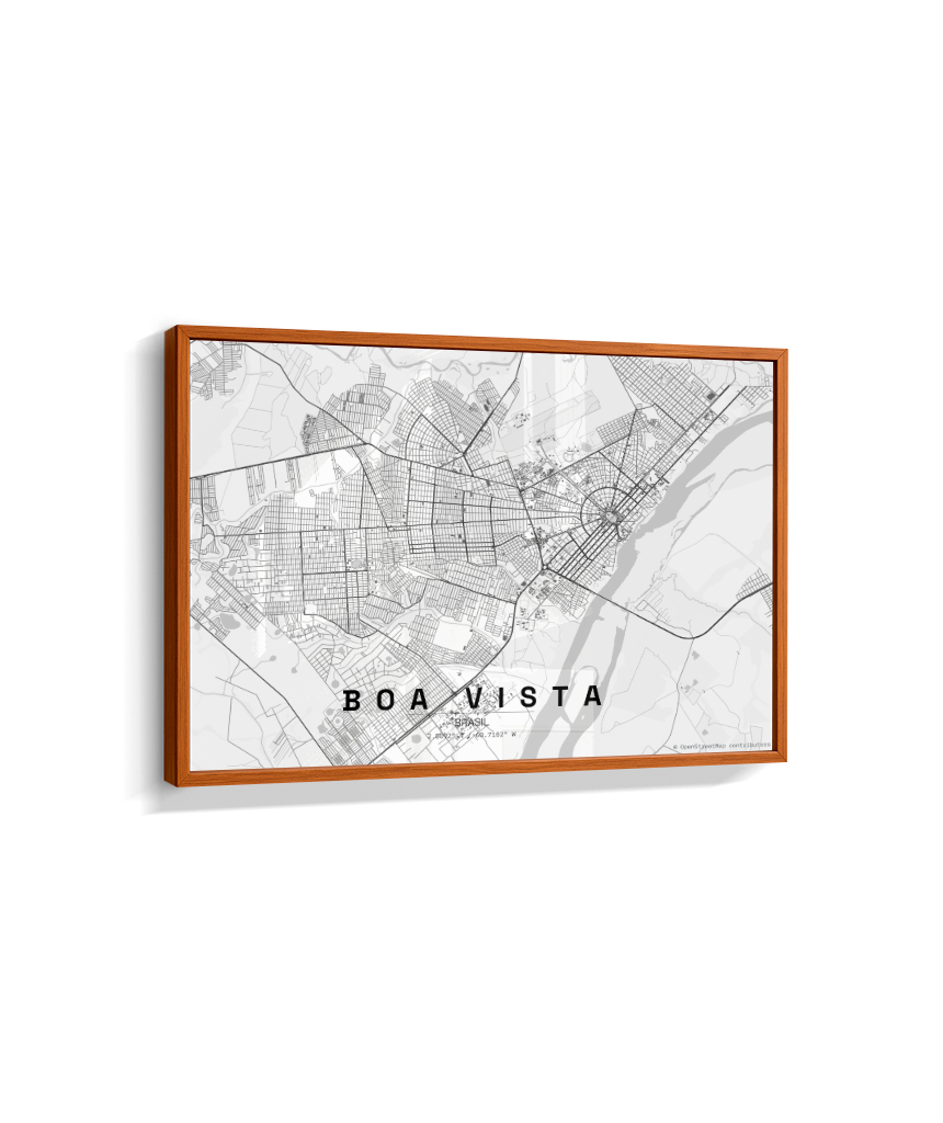 Quadro Mapa de Boa Vista - Horizontal