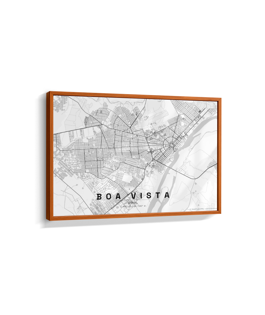 Quadro Mapa de Boa Vista - Horizontal