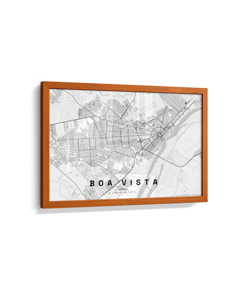 Quadro Mapa de Boa Vista - Horizontal