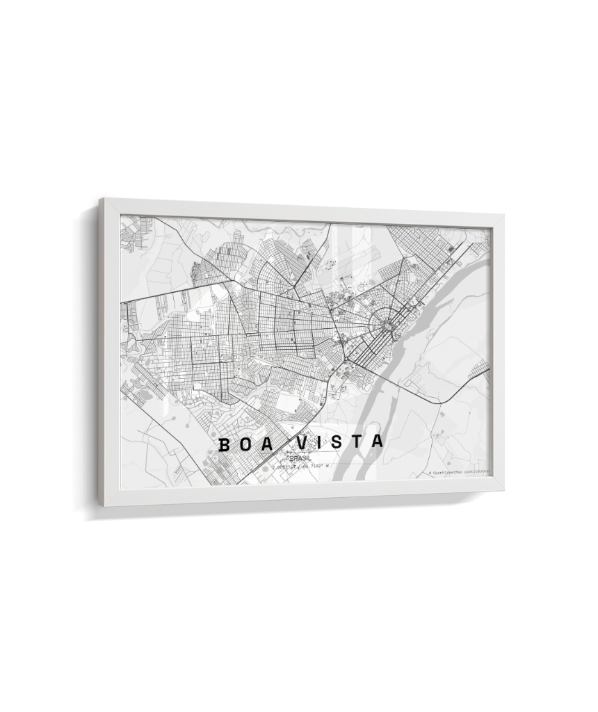 Quadro Mapa de Boa Vista - Horizontal