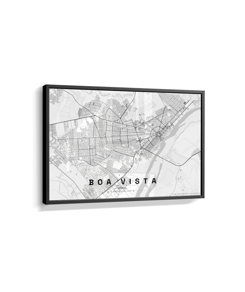 Quadro Mapa de Boa Vista - Horizontal
