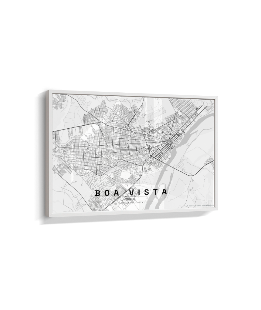Quadro Mapa de Boa Vista - Horizontal