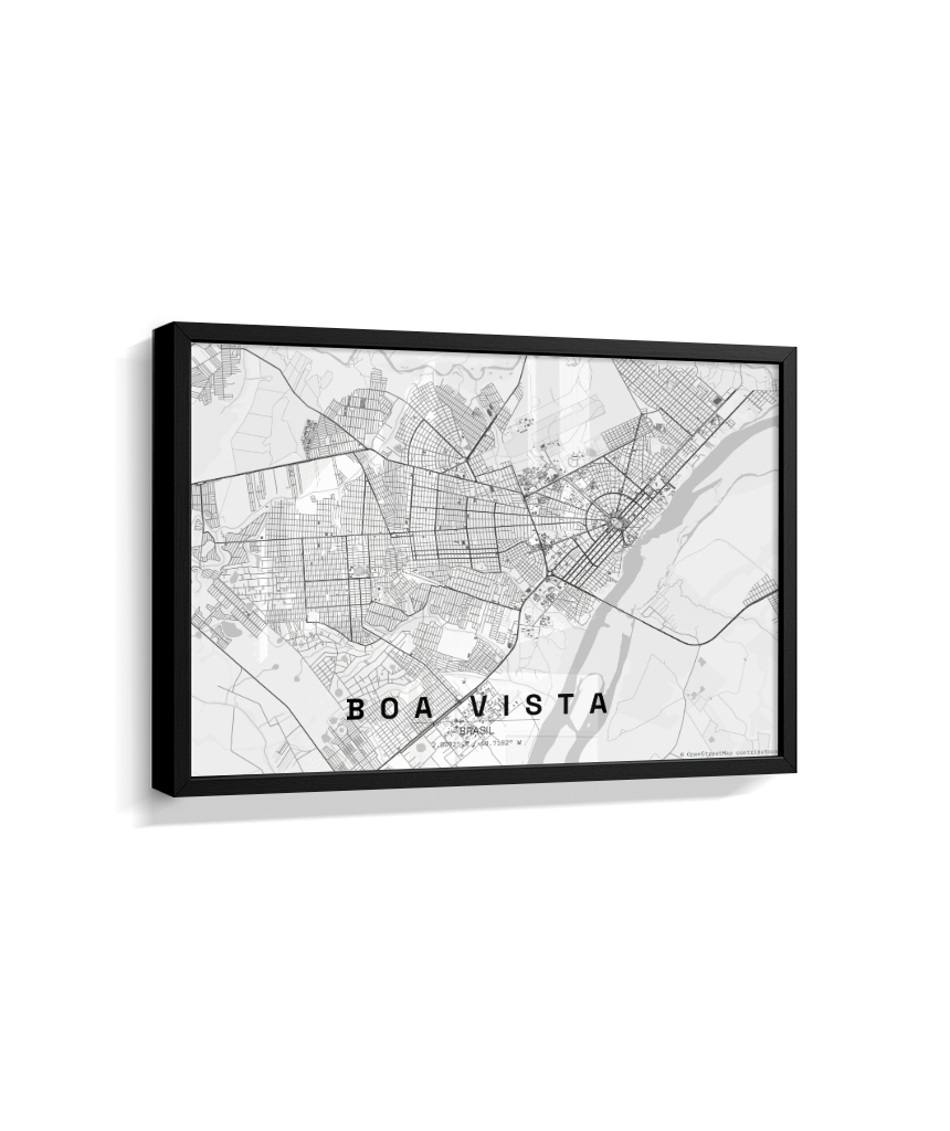 Quadro Mapa de Boa Vista - Horizontal