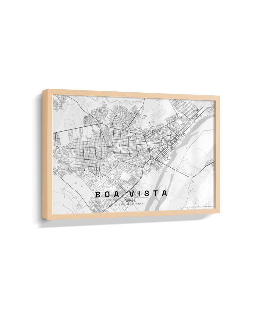 Quadro Mapa de Boa Vista - Horizontal