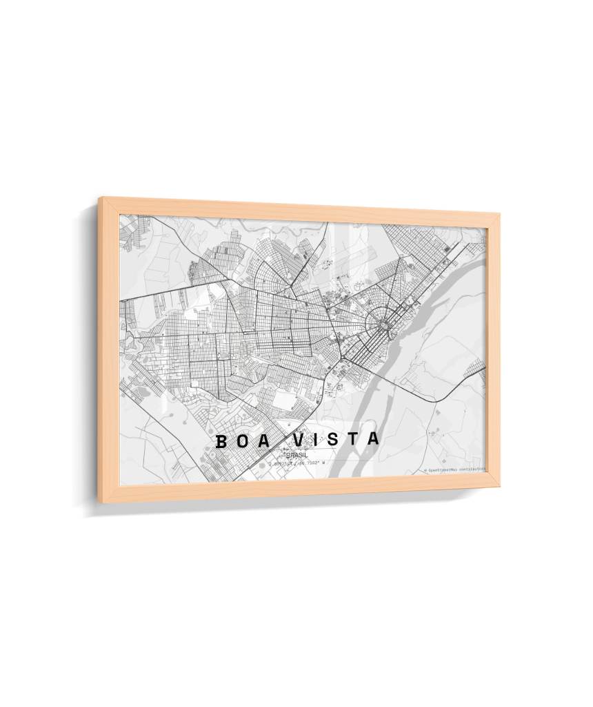 Quadro Mapa de Boa Vista - Horizontal