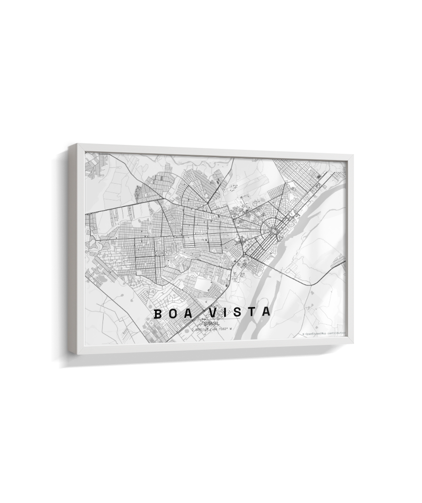 Quadro Mapa de Boa Vista - Horizontal