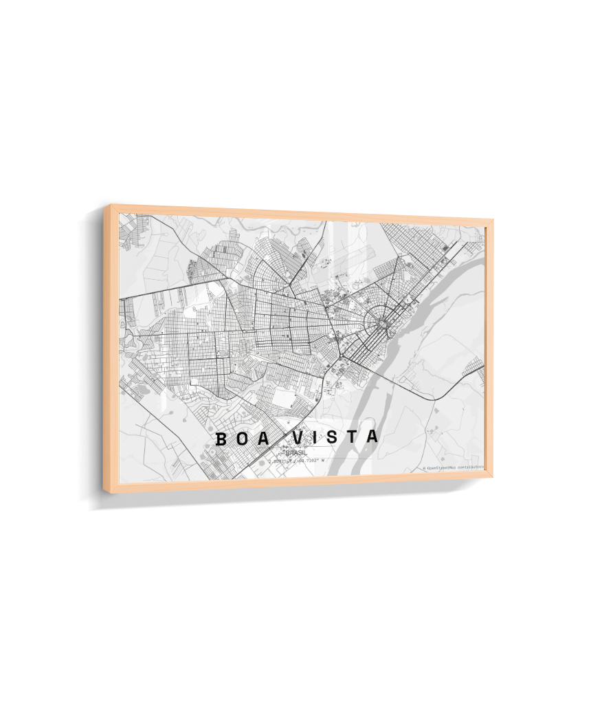 Quadro Mapa de Boa Vista - Horizontal