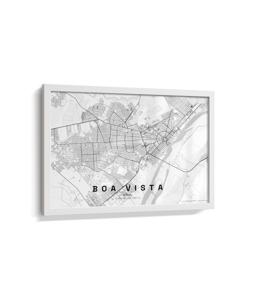 Quadro Mapa de Boa Vista - Horizontal