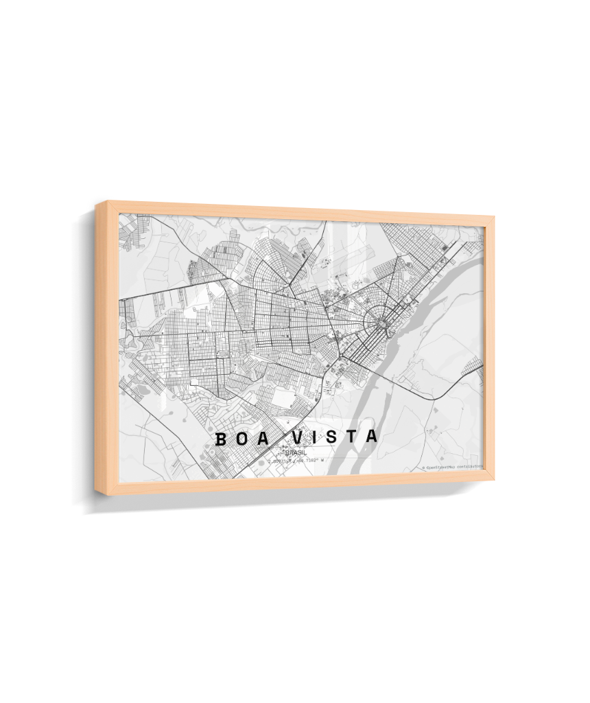 Quadro Mapa de Boa Vista - Horizontal