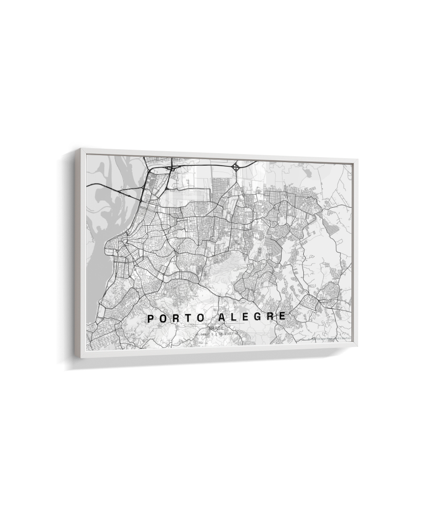 Quadro Horizontal Mapa de Porto Alegre