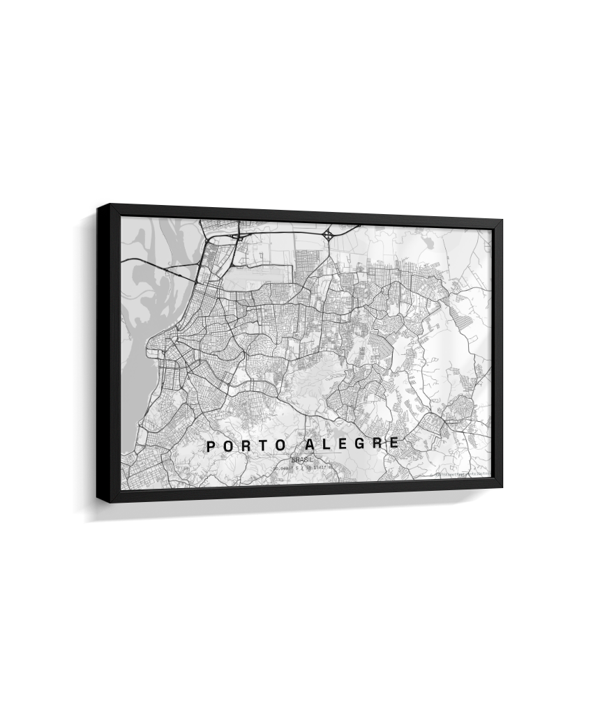 Quadro Horizontal Mapa de Porto Alegre