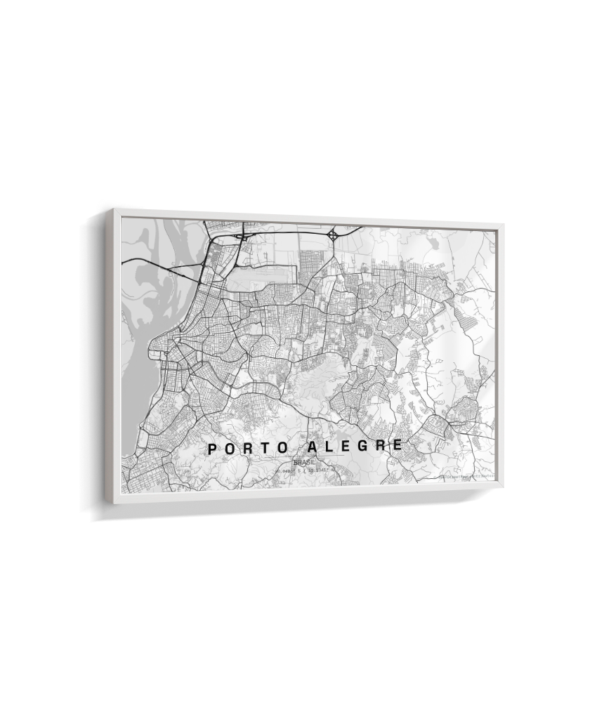 Quadro Horizontal Mapa de Porto Alegre