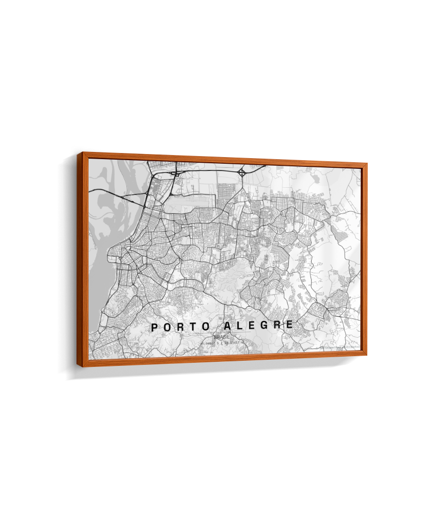 Quadro Horizontal Mapa de Porto Alegre