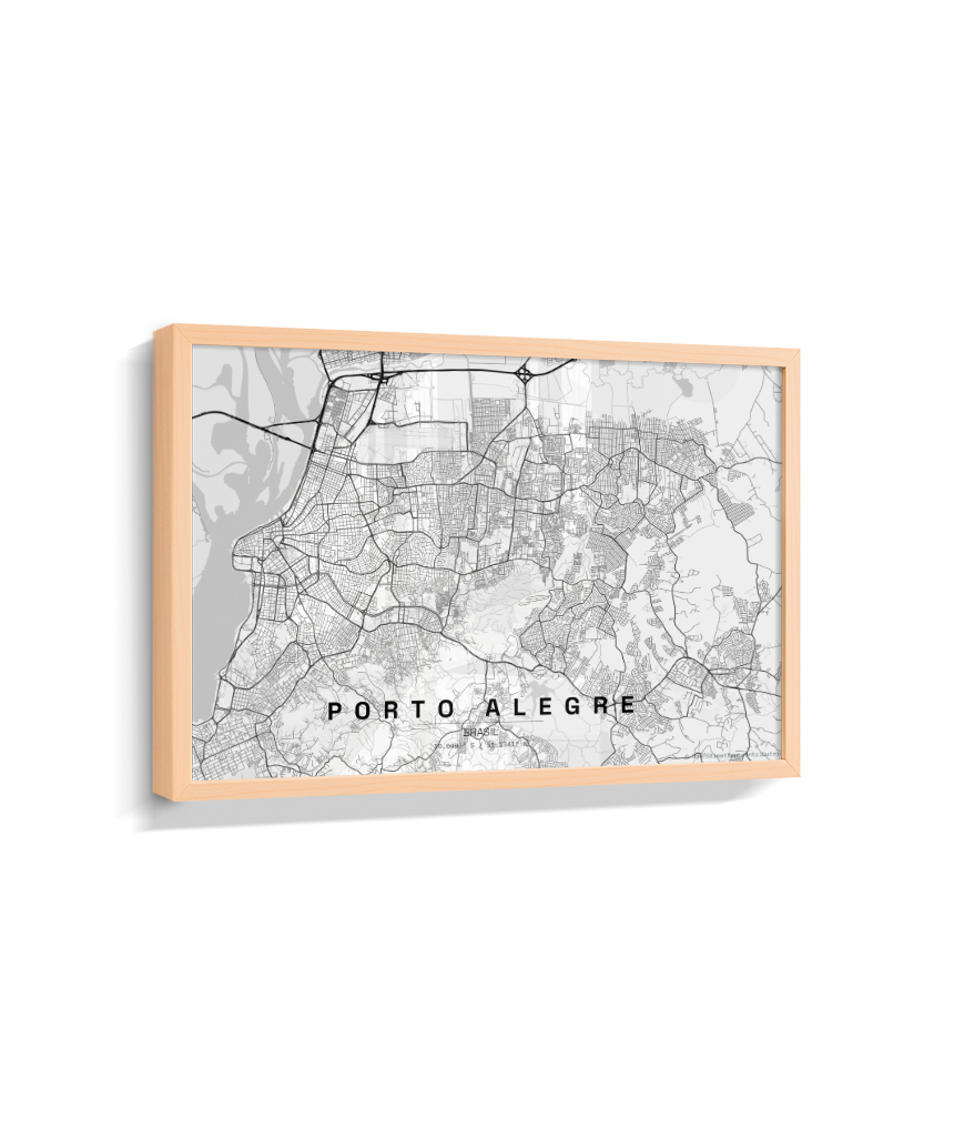 Quadro Horizontal Mapa de Porto Alegre