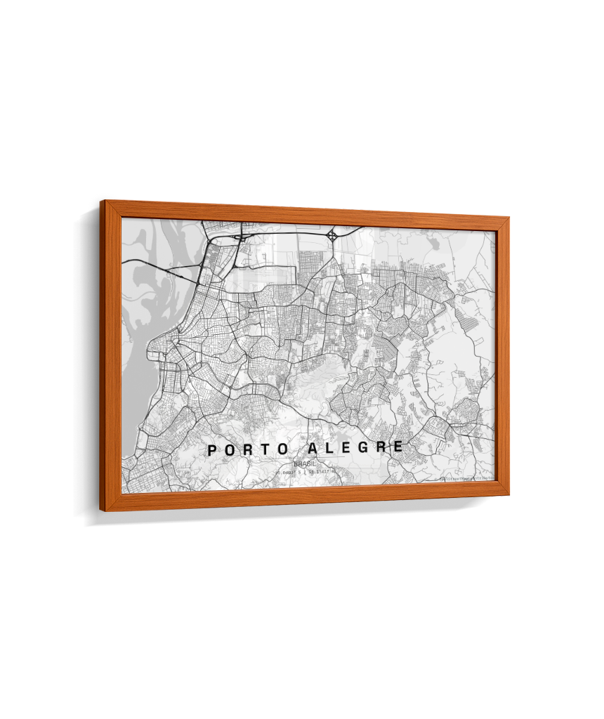 Quadro Horizontal Mapa de Porto Alegre