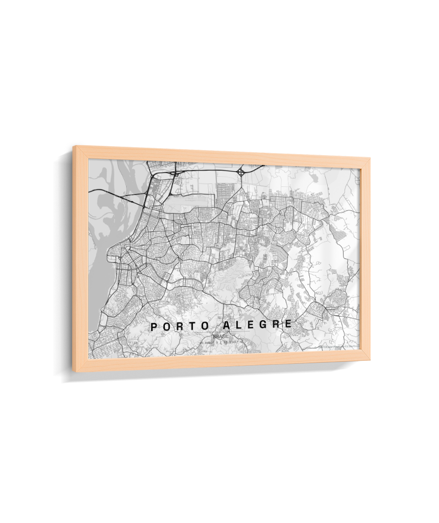 Quadro Horizontal Mapa de Porto Alegre