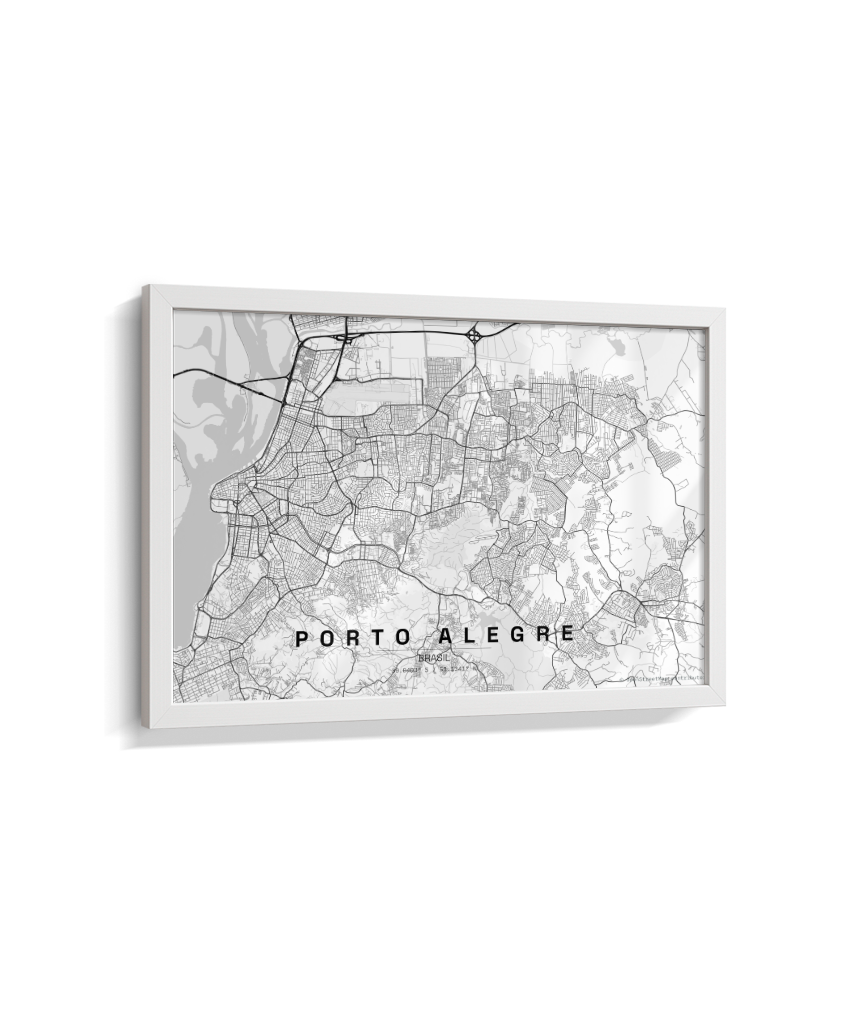Quadro Horizontal Mapa de Porto Alegre