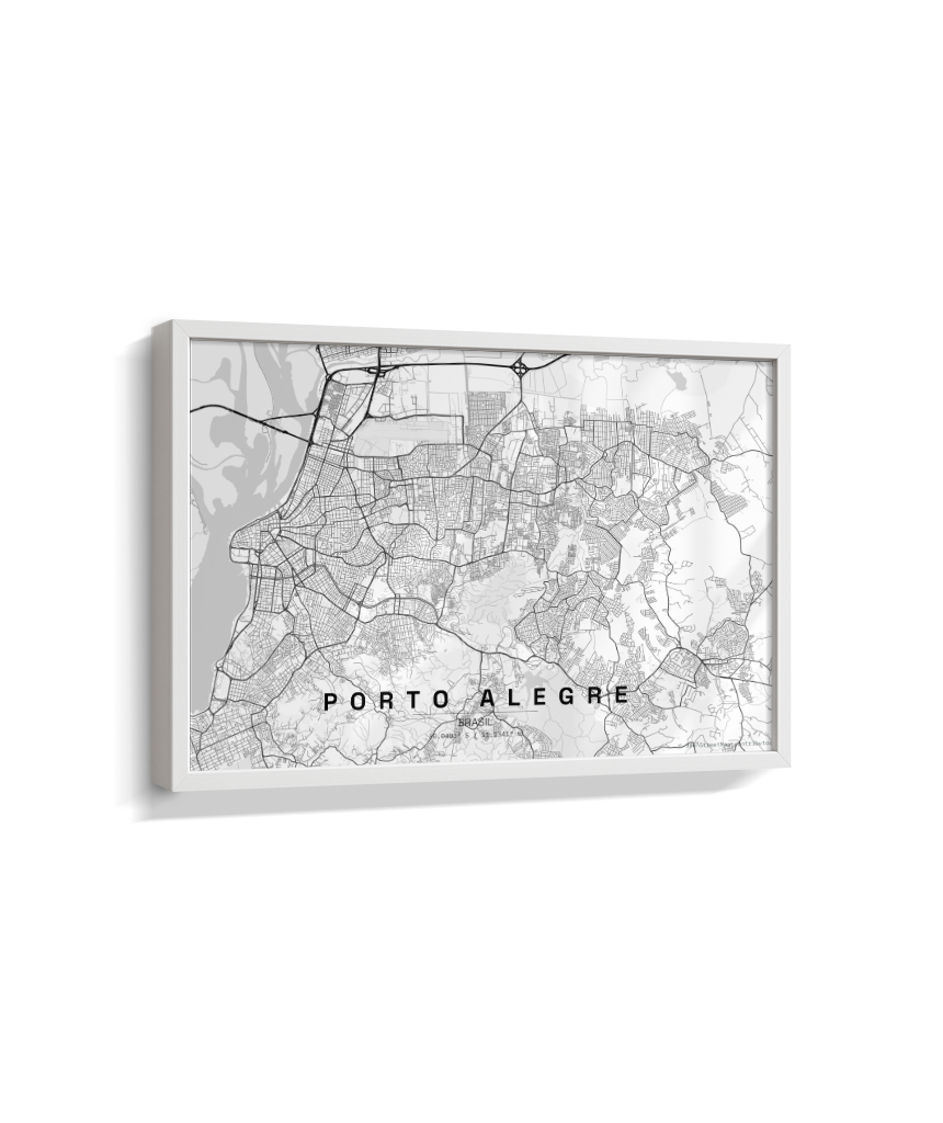 Quadro Horizontal Mapa de Porto Alegre