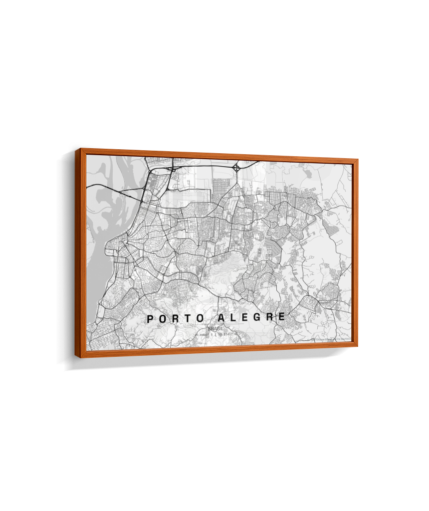Quadro Horizontal Mapa de Porto Alegre