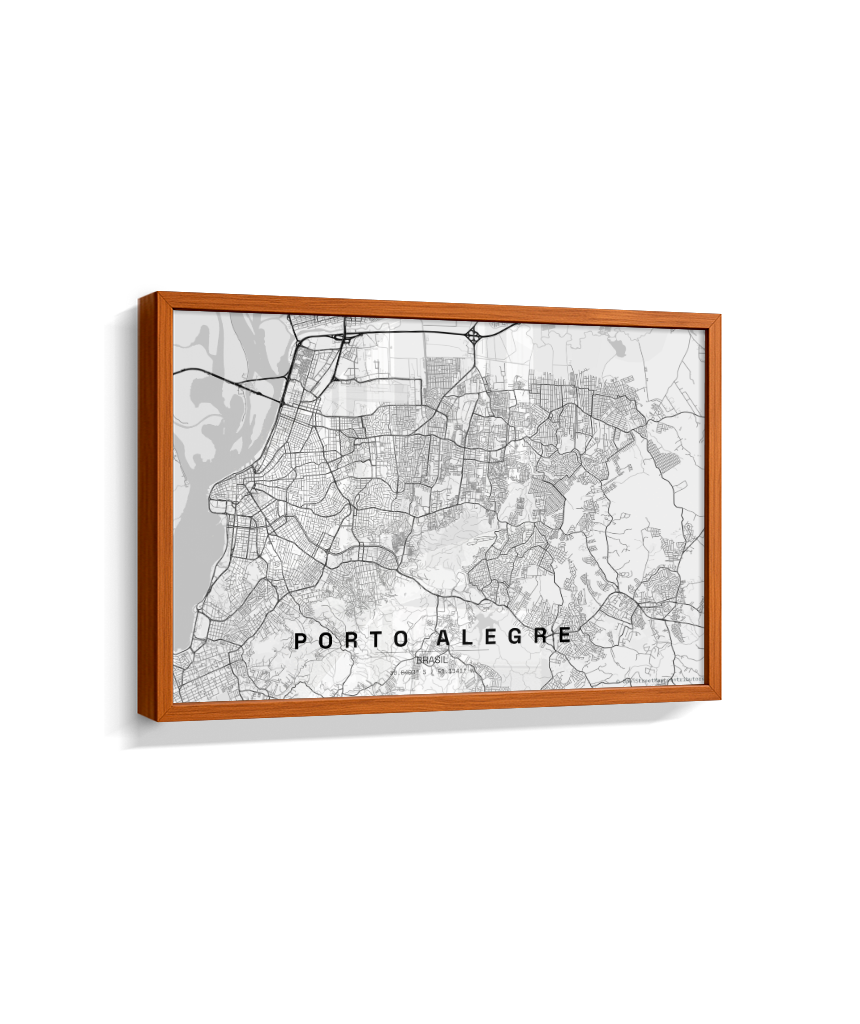 Quadro Horizontal Mapa de Porto Alegre
