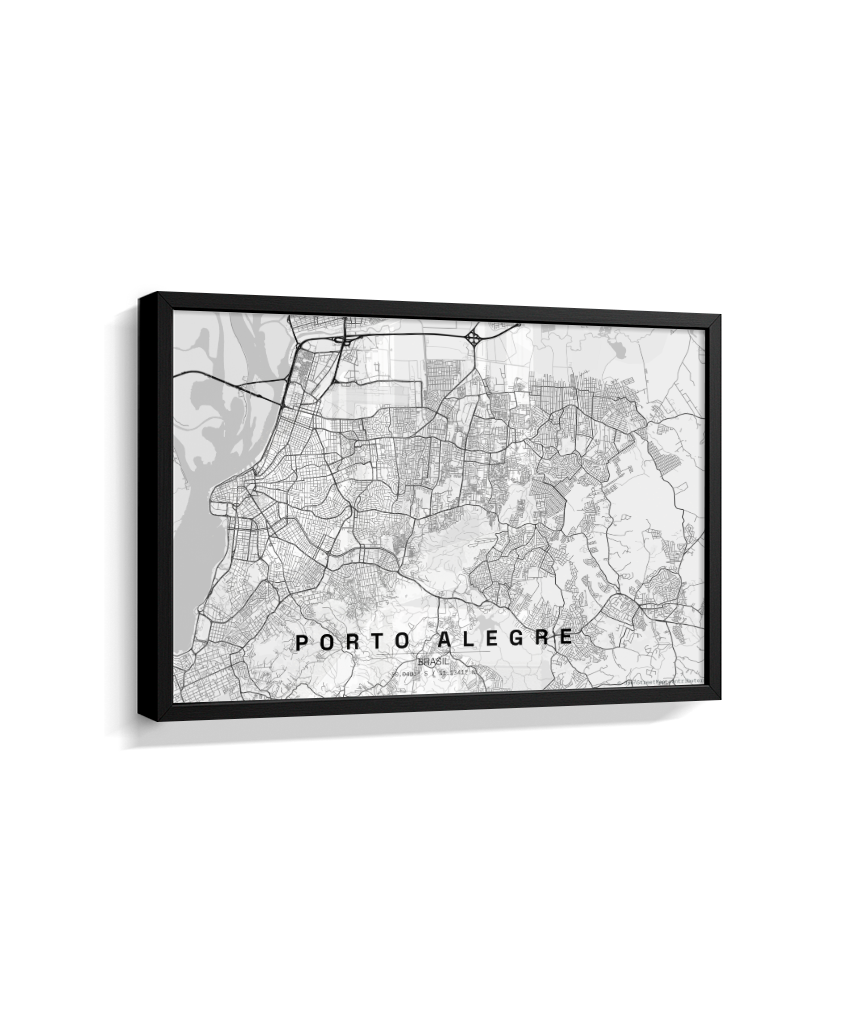 Quadro Horizontal Mapa de Porto Alegre
