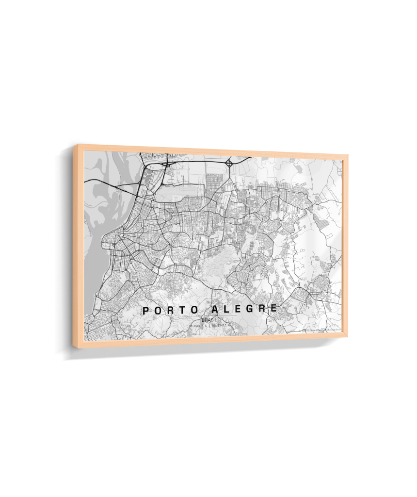 Quadro Horizontal Mapa de Porto Alegre