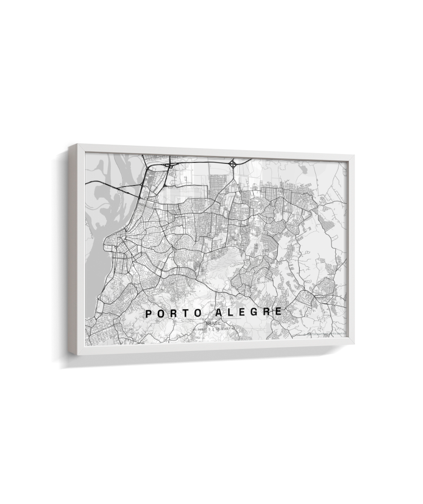 Quadro Horizontal Mapa de Porto Alegre