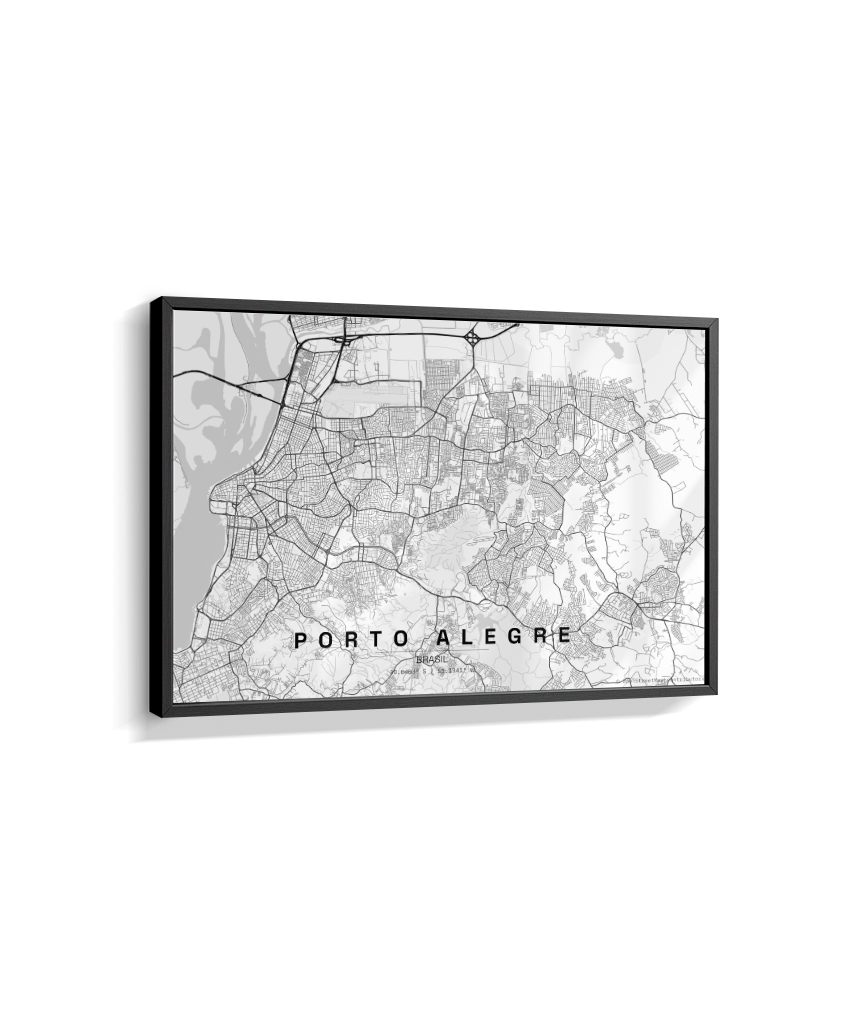 Quadro Horizontal Mapa de Porto Alegre