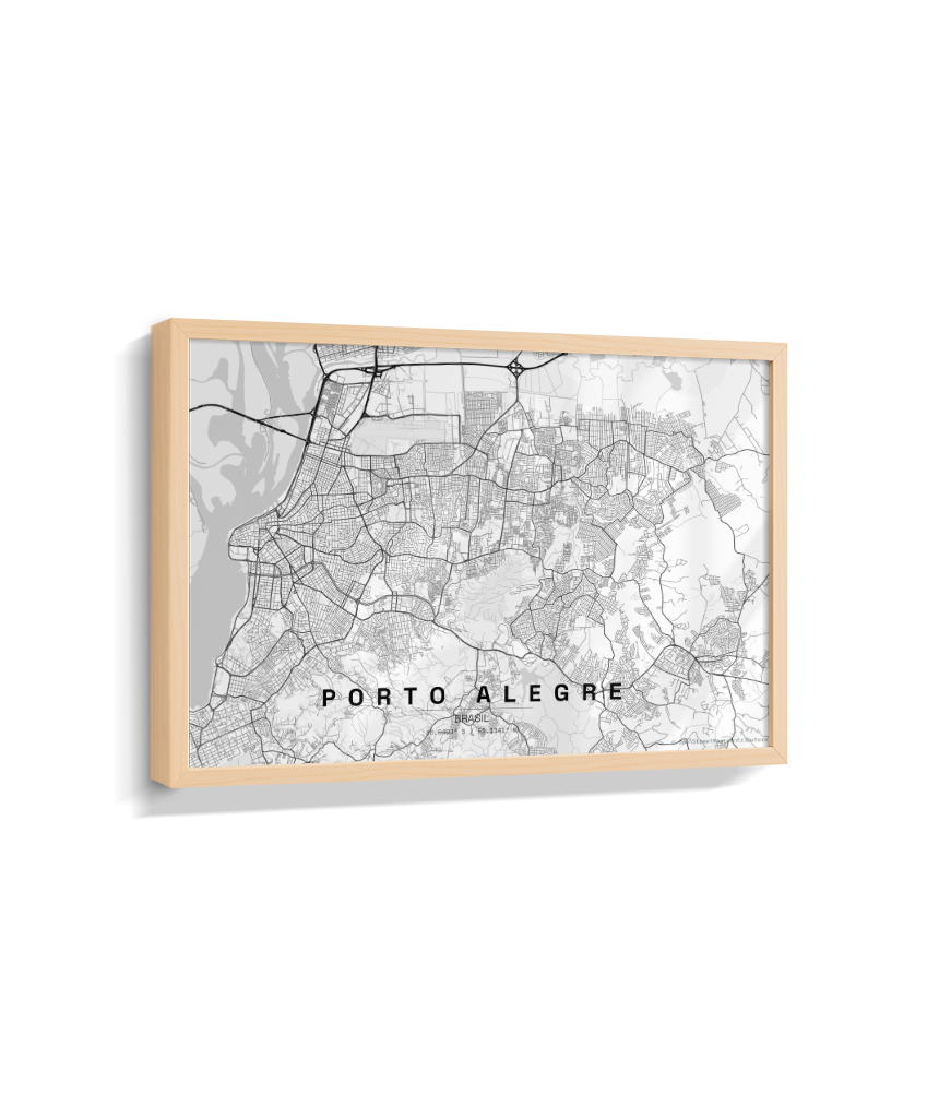 Quadro Horizontal Mapa de Porto Alegre