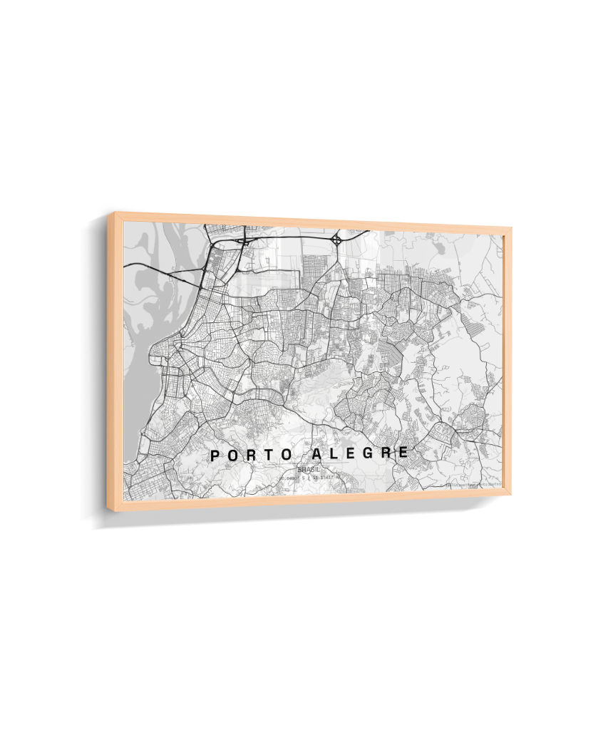 Quadro Horizontal Mapa de Porto Alegre