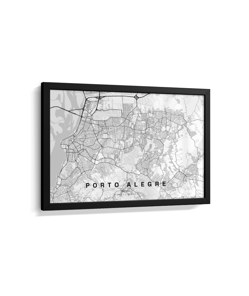 Quadro Horizontal Mapa de Porto Alegre